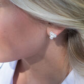 Alternate View 2 of Par 3 Silver Golf Ball Cluster Earrings